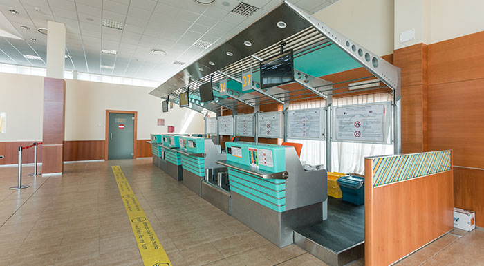 Check-in and boarding
