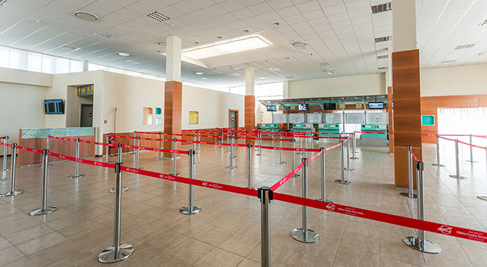 Check-in and boarding