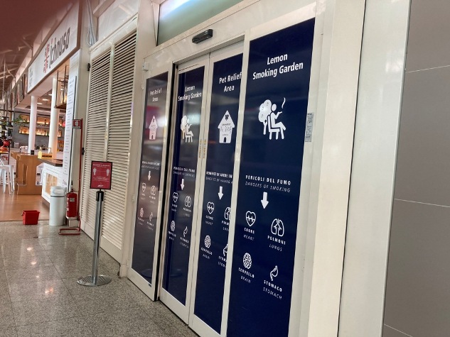 Pet relief area and Smoking Garden