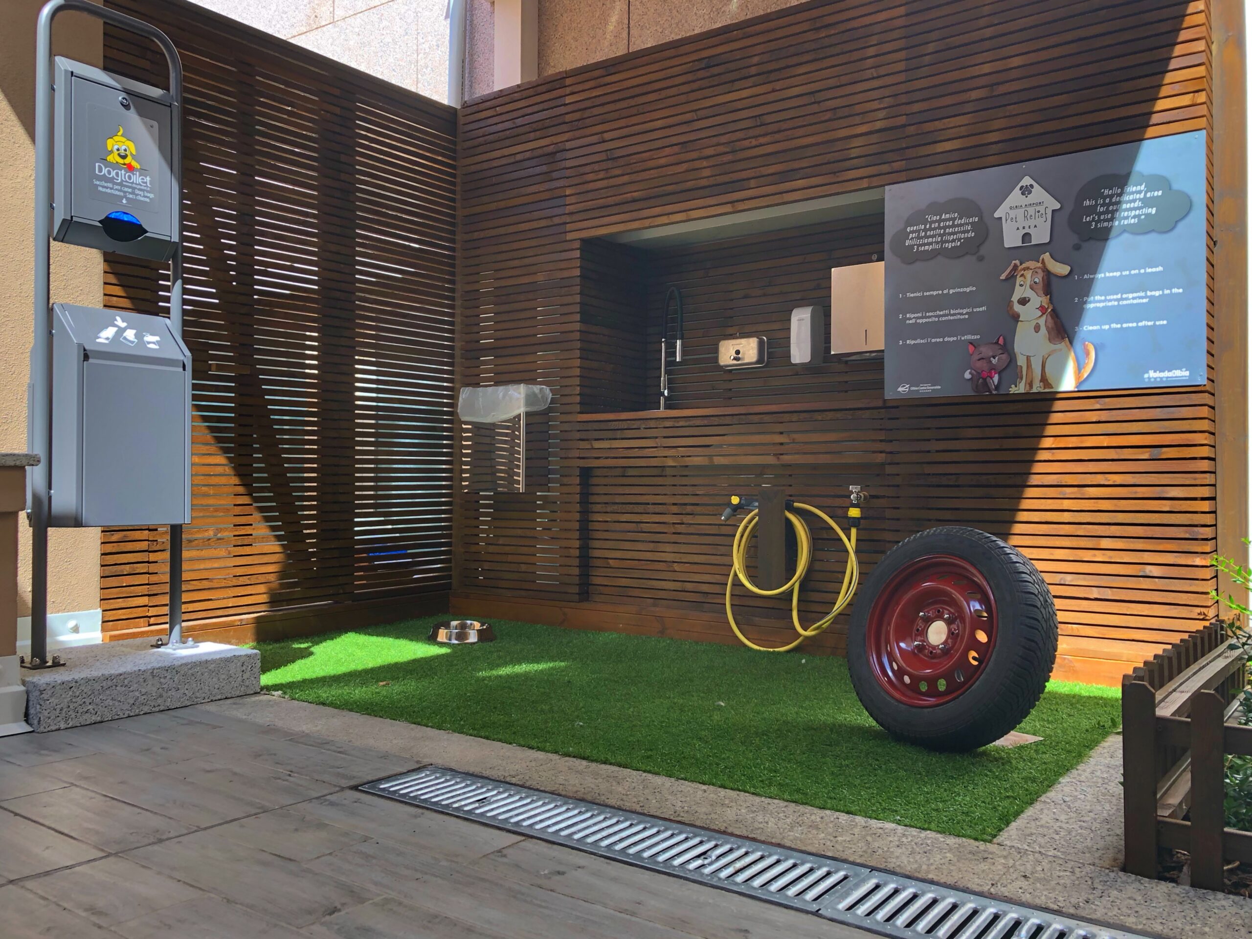 Pet relief area and Smoking Garden