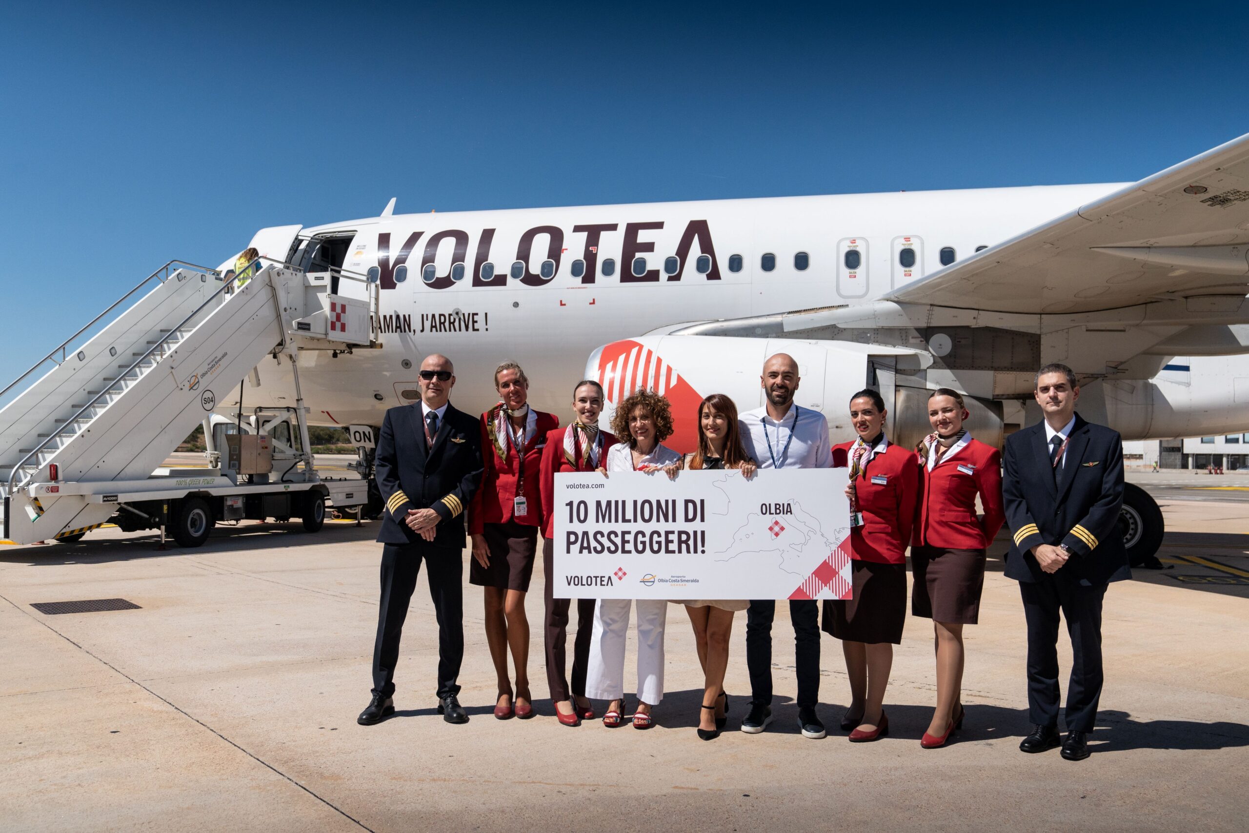 Volotea tocca quota 10 milioni di passeggeri trasportati a Olbia